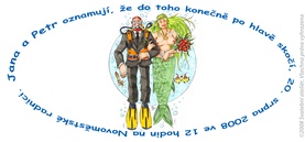 obrázek svatebního oznámení pod-vodou