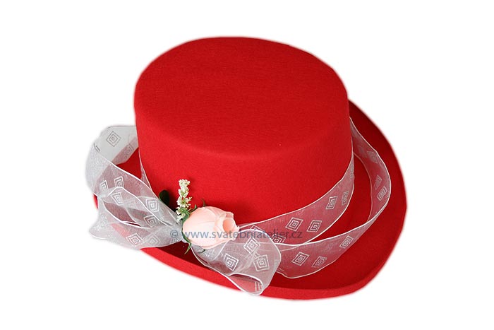 klobouk červený cy010a