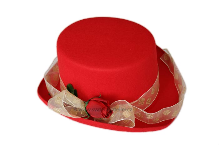 klobouk červený cy012a