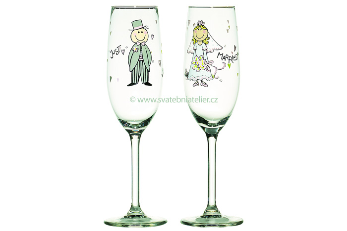 svatební skleničky sk016